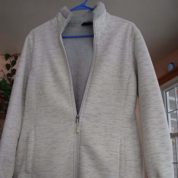 Fleece lined high/low gray jacket M - Picture 2 of 9